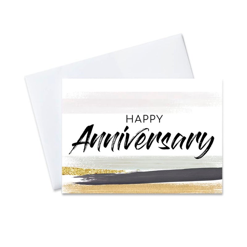 CEO Cards Work Anniversary Cards with Envelopes for Employees (Brush Strokes) Bulk 25 Pack Appreciation Greeting Card Set for Business - 5x7 Inch â€“ Office, Work, Coworkers & Team (A2001) - Image 1